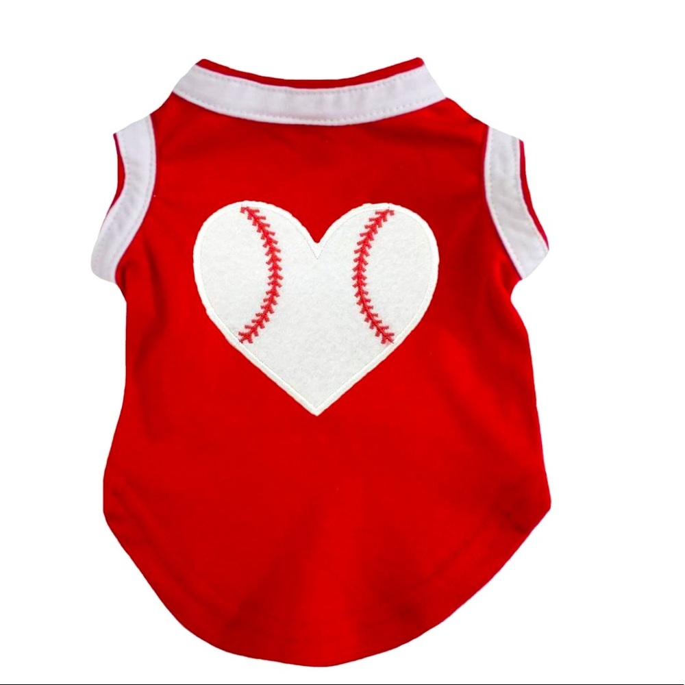 🦋Petitebella Baseball Heart Puppy Dog Shirt